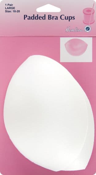 H963.L\W Padded Bra Cups: White, Large