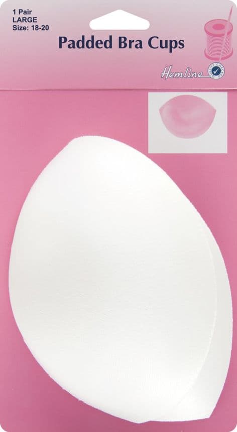 H963.L\W Padded Bra Cups: White, Large