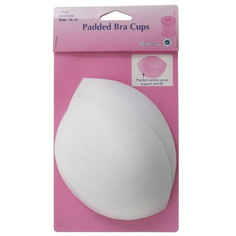 H963.M\W Padded Bra Cups: White, Medium.