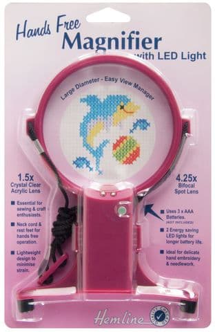 H989 Hands Free Neck Magnifier with LED Light