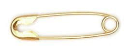 HB.SB.000 Safety Pins: Loose - Brass, 20mm