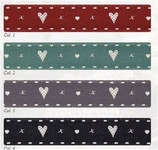 Hearts & Kisses Ribbon - 20m 13592 15mm
