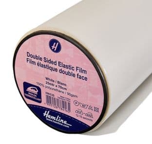 HN135 Double-Sided Elastic Film: Iron-On: 25m x 70cm: White