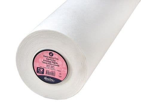 HN140: Interfacing: Extra-Heavy: Firm: Sew-in: 25m x 90cm: White