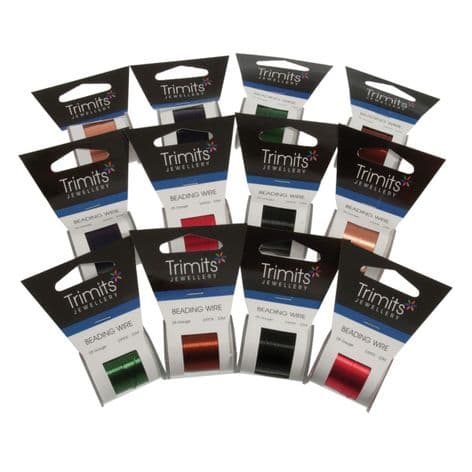 JEBC 28 Gauge Copper Wire: 12 Packs of 22m - Full Colour Range