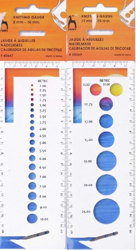 Knitting Gauge - Choice of Sizes