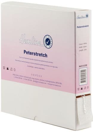 N4313\32W Petastretch - 20m x 32mm: White