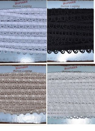 NBL Bridal Button Looping - 10m - Choice of Colour