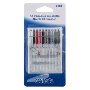 Needles: Pre-threaded: with Threader