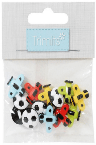 NOVELTY  BUTTONS PACKS OF 5