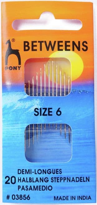 P03856 Gold Eye Sewing Needles: Betweens Size 6