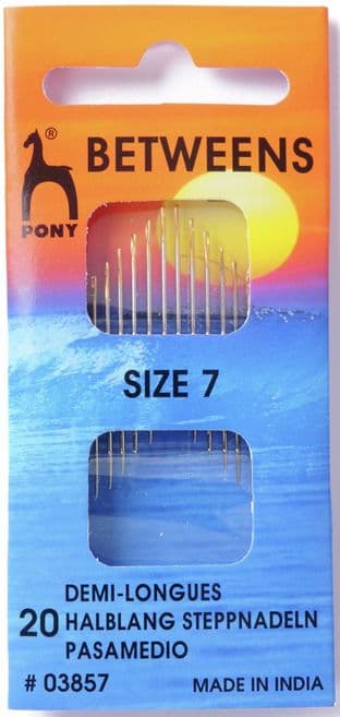 P03857 Gold Eye Sewing Needles: Betweens Size 7 - Pony