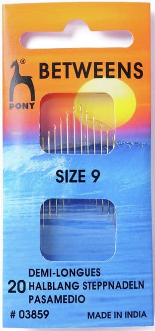 P03859 Gold Eye Sewing Needles: Betweens Size 9 - Pony