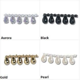 Pearl Beading: Shaped: Oval Drop: 10m x 12mm - Full Colour Range