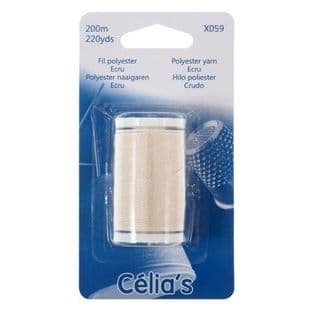 Polyester Thread: Ecru: 200m