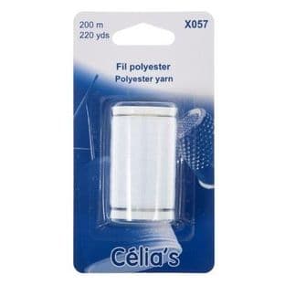 Polyester Thread: White: 200m