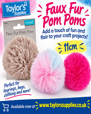 POM12 Pom-Pom Faux Fur 11cm 4 Per pack