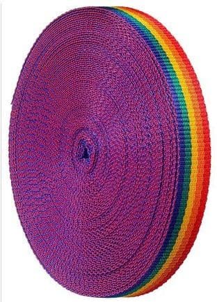 Rainbow Polyprop webbing 25mm