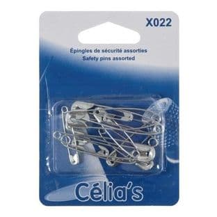 Safety Pins: Nickel: Assortment