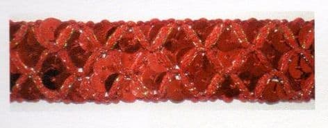 SF-0802 Sequins with Embroidery Trimming - 10m - Full Colour Range