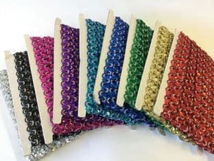 SF-1701 Metallic Braid with Trimming Sequins - 10m - Full Colour Range