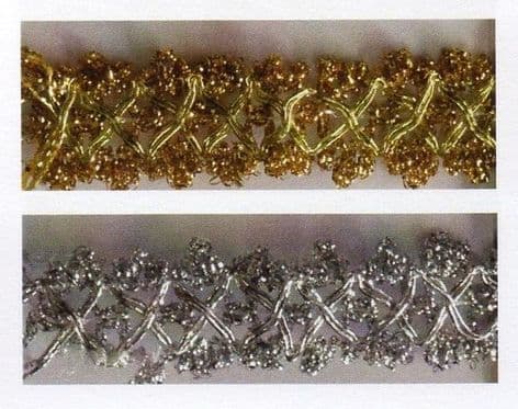SP-02 Metallic Cluster Braid Trimming - 10m - Full Colour Range