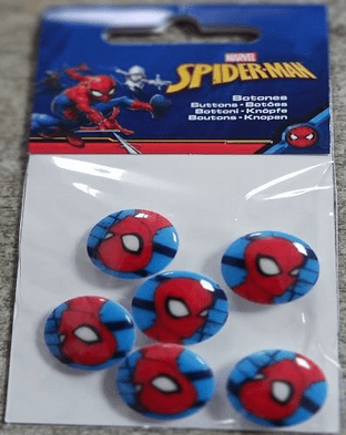 Spiderman buttons size 24