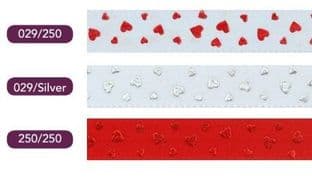 sr-1214 Valentine's Metallic Heart Ribbon