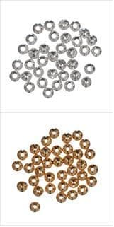 TDF Deluxe: Brass Beads: Plated: 3mm: 3 Packs of 36 - Gold or Silver