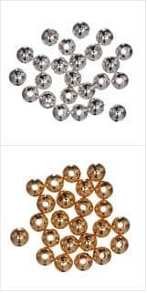 TDF Deluxe: Brass Beads: Plated: 4mm: 3 Packs of 24 - Gold or Silver