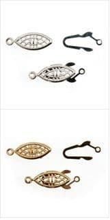 TDF Deluxe: Filigree Box Clasps: Plated: 3 Packs of 2 - Gold or Silver