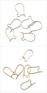 TDF Deluxe: Kidney Ear Wire: Plated: 3 Packs of 12 - Gold or Silver