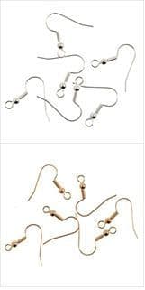 TDF Deluxe: Long Ball Ear Wire: Plated: 3 Packs of 10 - Gold or Silver