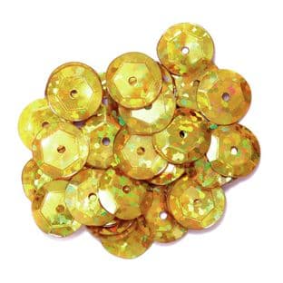 TE0 Sequins: Cup Holographic: 6mm: 5 Packs of 3g - Full Colour Range