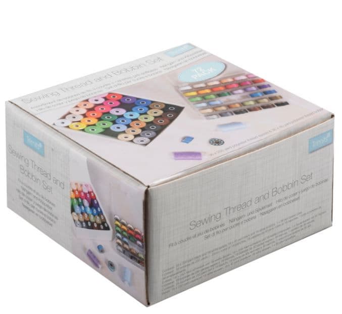 Thread And Bobbin Set Assorted 72 Pieces