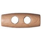 Toggle: Wooden: 2-Hole: 25mm