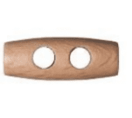 Toggle: Wooden: 2-Hole: 30mm