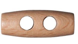 Toggle: Wooden: 2-Hole: 40mm