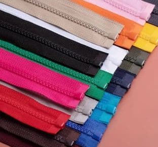 Z00032 Plastic Chunky Open Ended Zips - 24"/61cm