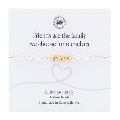 Carrie Elspeth Sentiment Bracelet - Friends are the Family we Choose