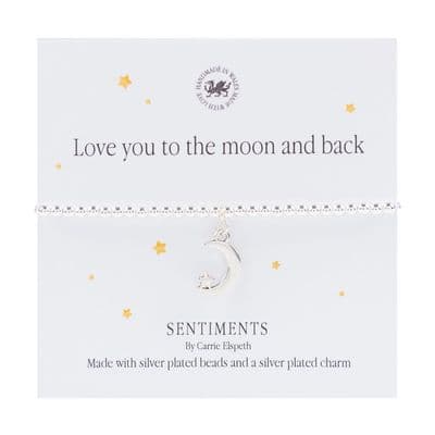 Carrie Elspeth Sentiment Bracelet - Love You To The Moon