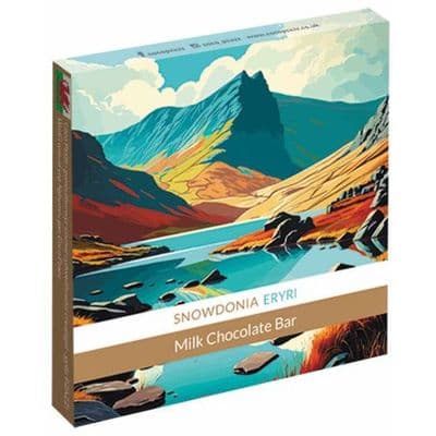 Coco Pzazz, Wales Travel (Snowdonia) Milk Chocolate Bar, 80g
