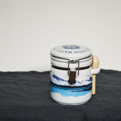 Halen Mon Watercolour Jar with 100g Pure White Sea Salt