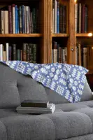 Pigeon Blue Welsh Tapestry Design Style Throw