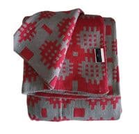 Sage Green Welsh Tapestry Design Style Throw