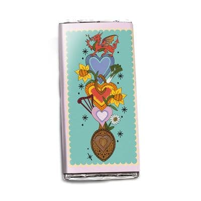 Welsh Lovespoon Milk Chocolate Bar