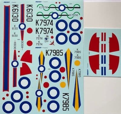 Gloster Gladiator Decals for 72,73 & 87 Sqn. RAF 1/48