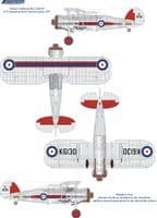 Gloster Gladiator Decals for 72,73 & 87 Sqn. RAF 1/72