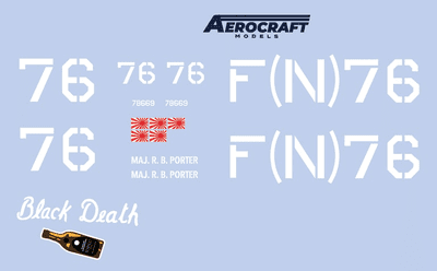 Grumman Hellcat F6F-5N Night Fighter conversion with decals for 