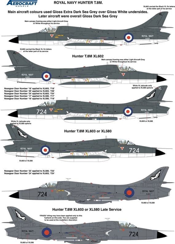 Hawker Hunter T.8M conversion RN for 1/48 Airfix kit